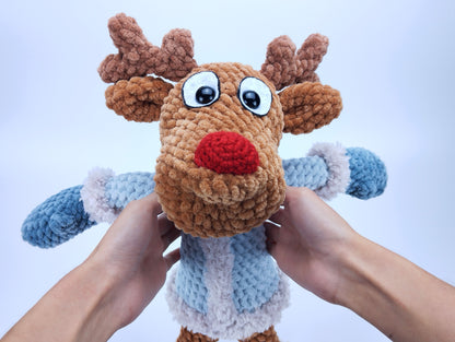 Handmade Crocheted Reindeer - The Tiniest Member of Rudi's Family, Rudi Junior