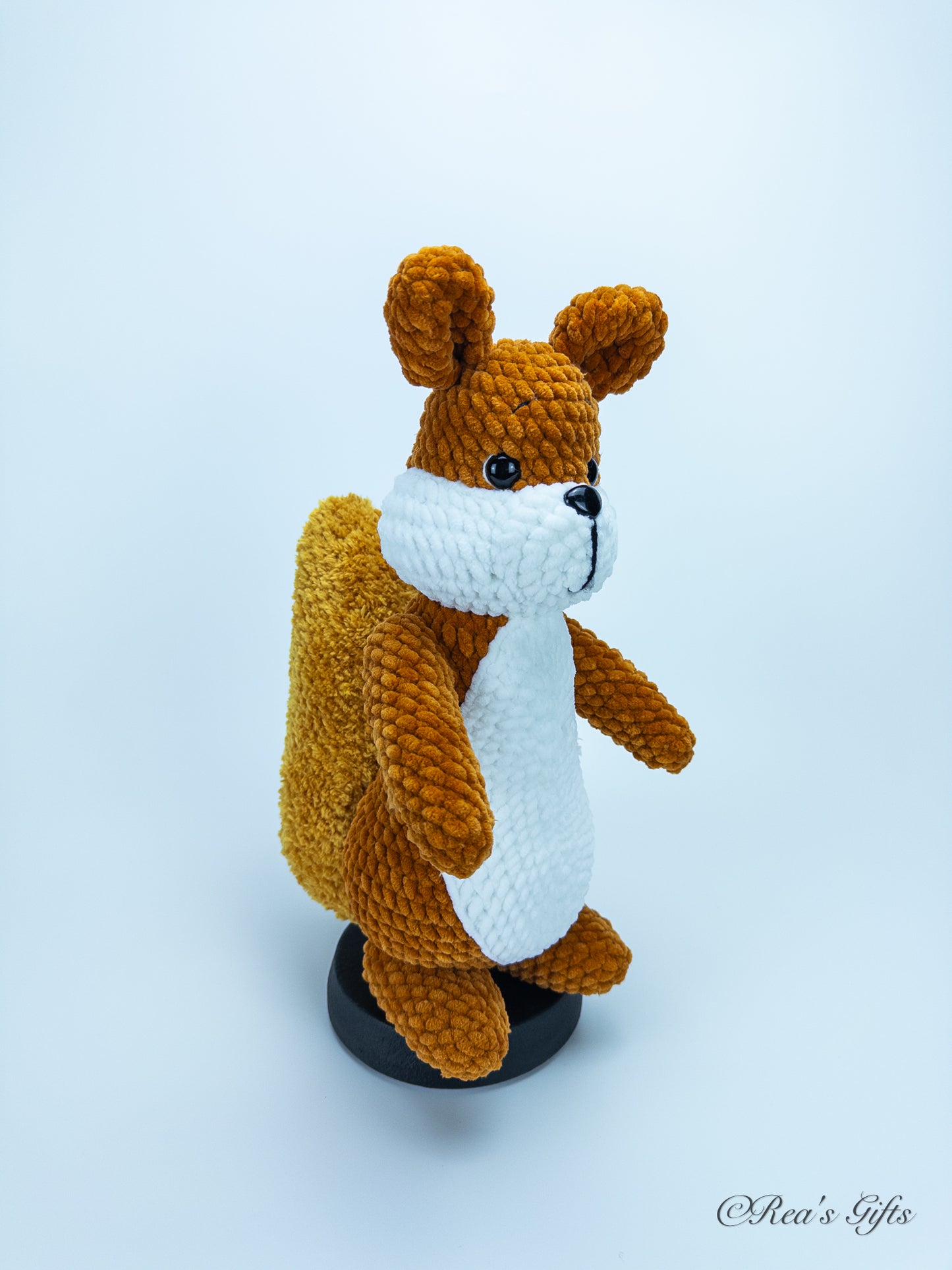 Crocheted Bushy-Tailed Red Squirrel