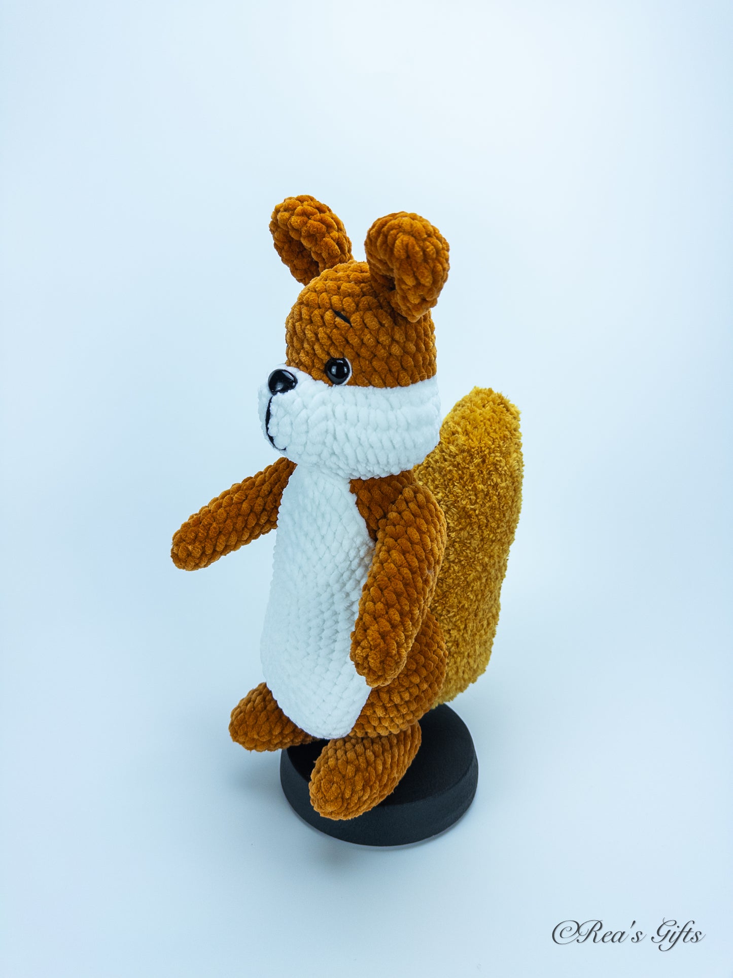 Crocheted Bushy-Tailed Red Squirrel