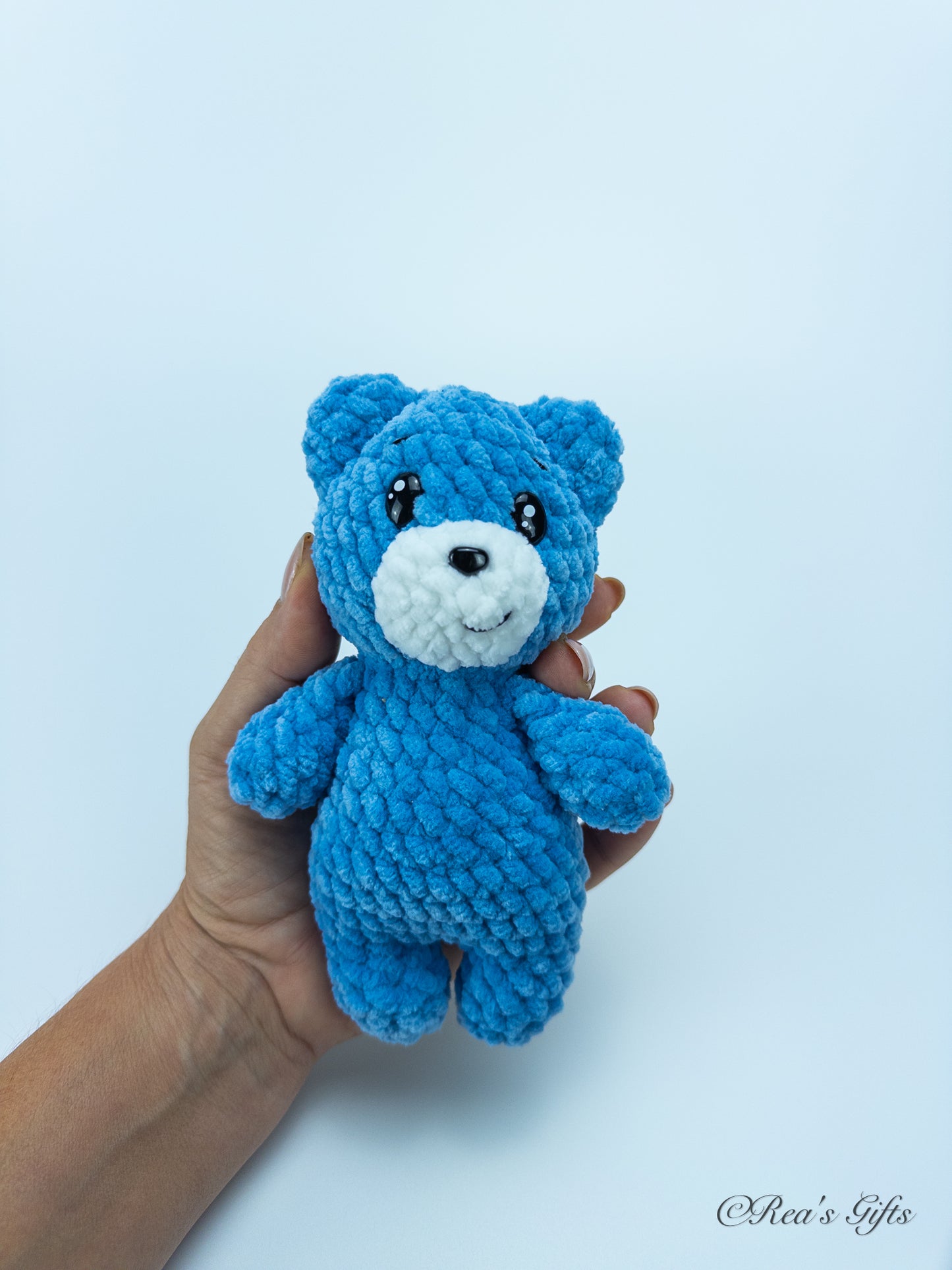 Crocheted Cheerful Mini Bear