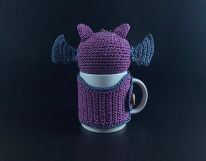 Halloween-i Amigurumi Denevér Kulcstartó és Bögre