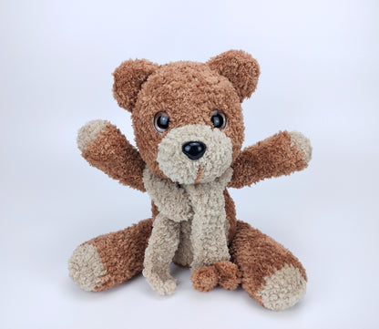 Mr. Brown - Huggable Crocheted Brown Bear