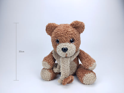 Mr. Brown - Huggable Crocheted Brown Bear