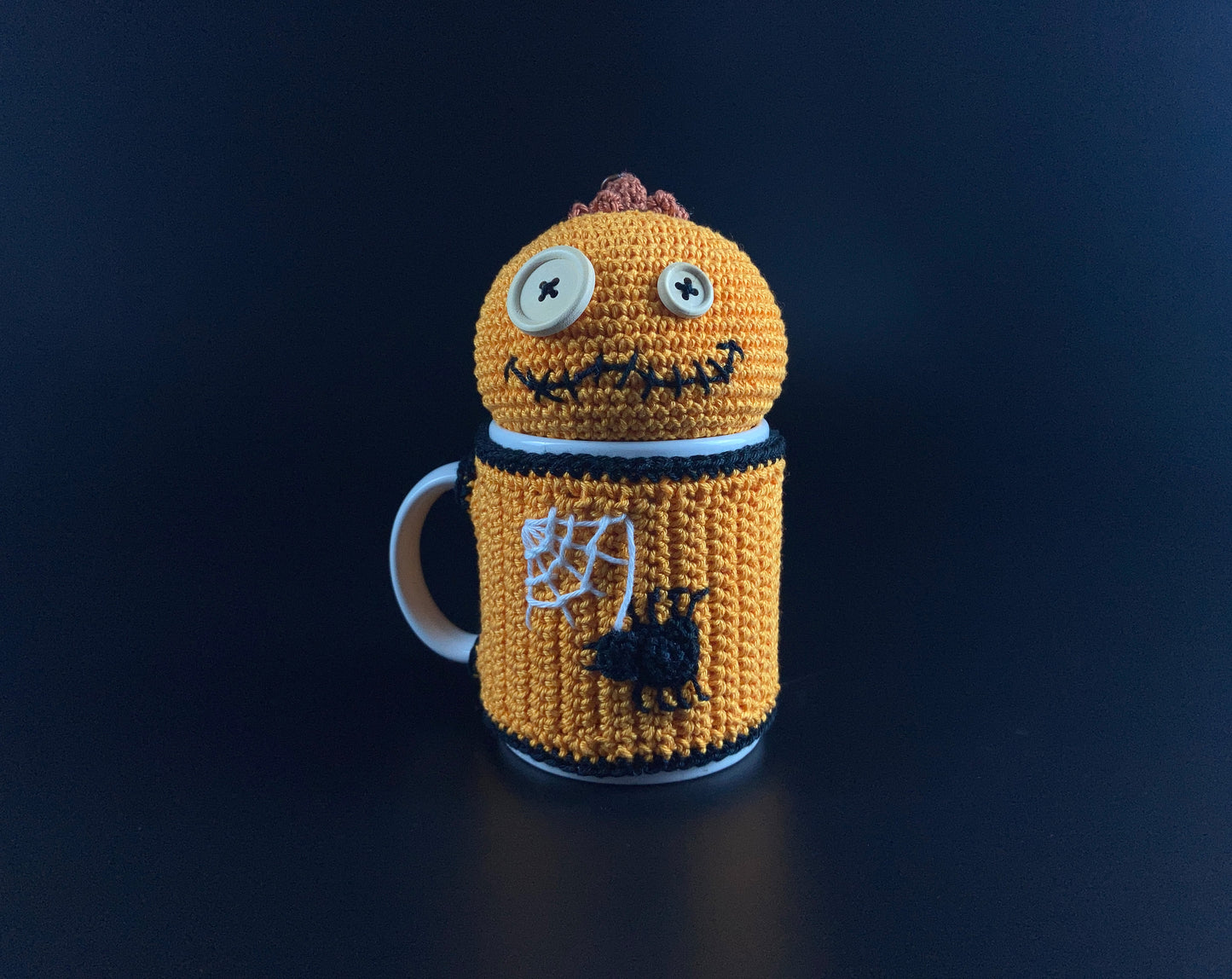 Halloween-i Amigurumi Tök Kulcstartó és Bögre