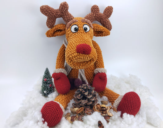 Rudi - Crocheted Amigurumi Reindeer